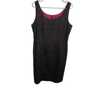 Jessica Howard Sleeveless Sheath Dress Charcoal Gray 14